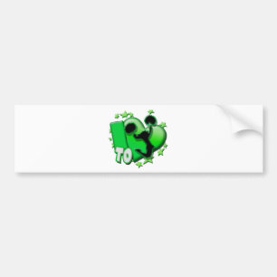 Adesivo Para Carro Eu amo ao elogio (o verde)