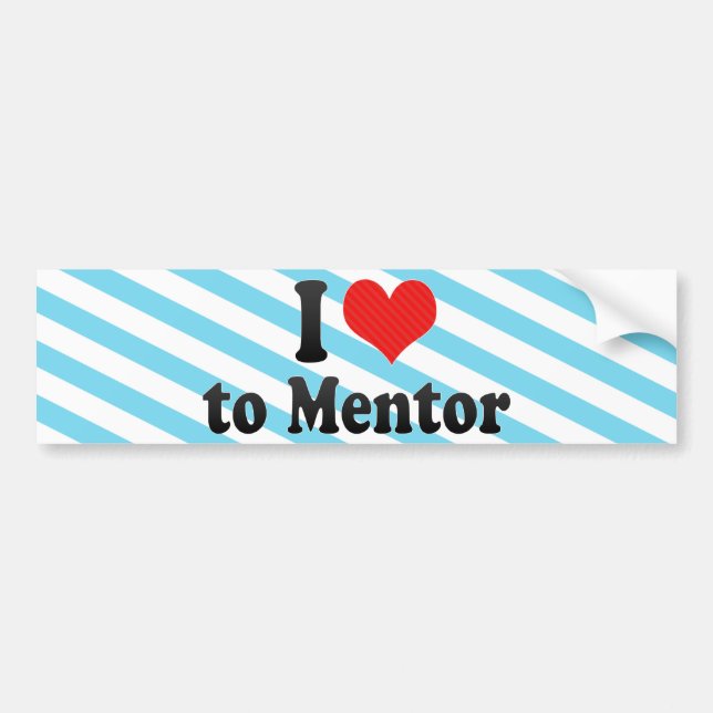 Adesivo Para Carro Eu amo ao mentor (Frente)