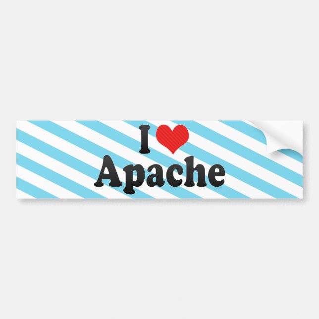Adesivo Para Carro Eu amo Apache (Frente)