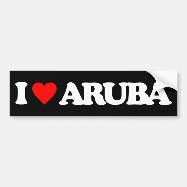 ADESIVO PARA CARRO EU AMO ARUBA (Frente)