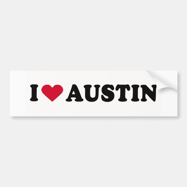 ADESIVO PARA CARRO EU AMO AUSTIN (Frente)