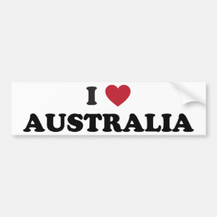 Adesivo Para Carro Eu amo Austrália