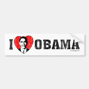 Adesivo Para Carro Eu amo autocolantes no vidro traseiro de Obama