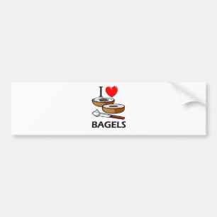 Adesivo Para Carro Eu amo Bagels
