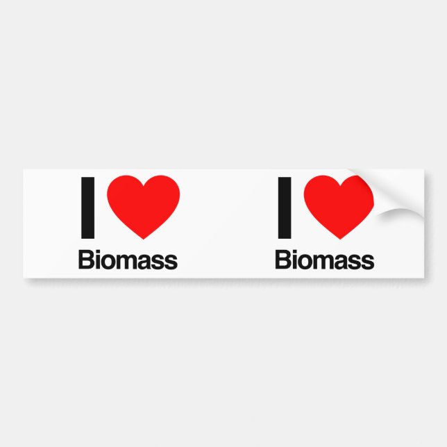 Adesivo Para Carro eu amo biomassa (Frente)