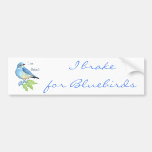 Adesivo Para Carro Eu amo Bluebirds, coleção do pássaro