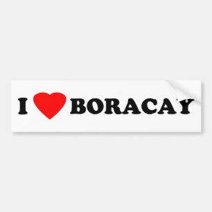 Adesivo Para Carro Eu amo Boracay