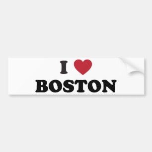 Adesivo Para Carro Eu amo Boston Massachusetts