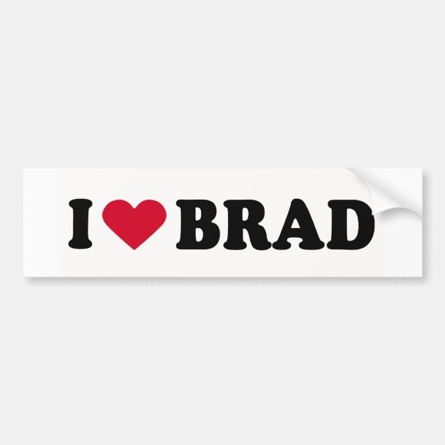 ADESIVO PARA CARRO EU AMO BRAD (Frente)