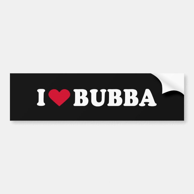 ADESIVO PARA CARRO EU AMO BUBBA (Frente)