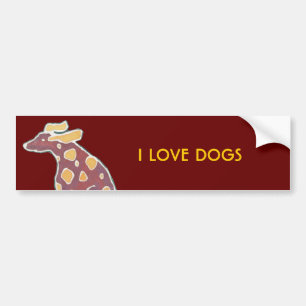 Adesivo Para Carro Eu amo cachorros