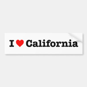 ADESIVO PARA CARRO "EU AMO CALIFÓRNIA "