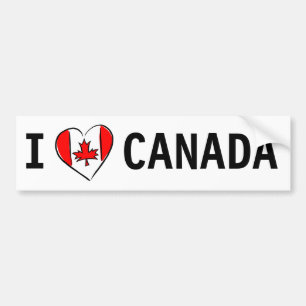 Adesivo Para Carro Eu amo Canadá