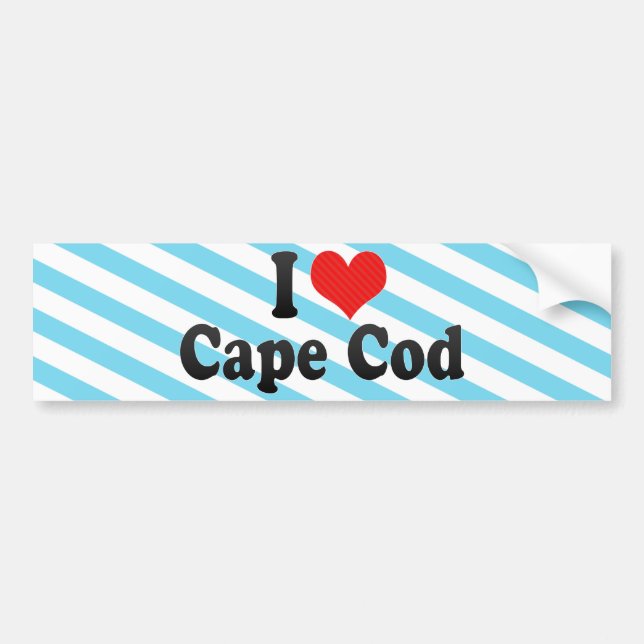 Adesivo Para Carro Eu amo Cape Cod (Frente)