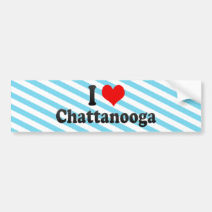 Adesivo Para Carro Eu amo Chattanooga, os Estados Unidos