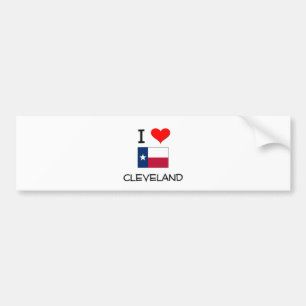 Adesivo Para Carro Eu amo Cleveland Texas