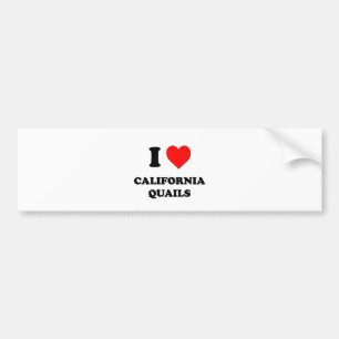 Adesivo Para Carro Eu amo codorniz de Califórnia