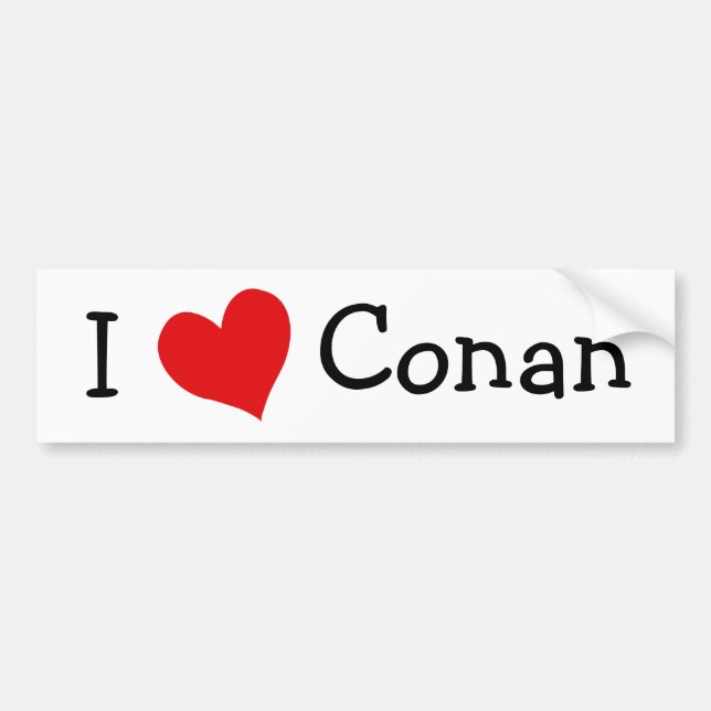 Adesivo Para Carro Eu Amo Conan (Frente)