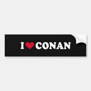 ADESIVO PARA CARRO EU AMO CONAN