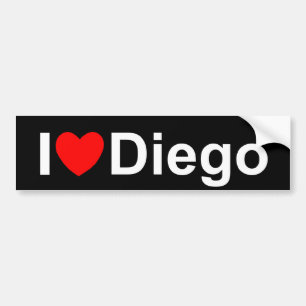Adesivo Para Carro Eu amo (coração) Diego
