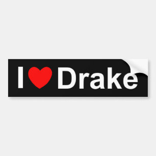 Adesivo Para Carro Eu amo (coração) Drake