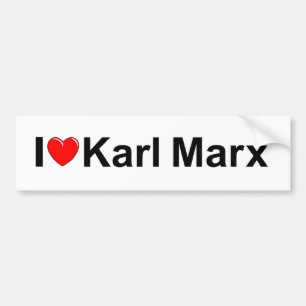 Adesivo Para Carro Eu amo (coração) Karl Marx