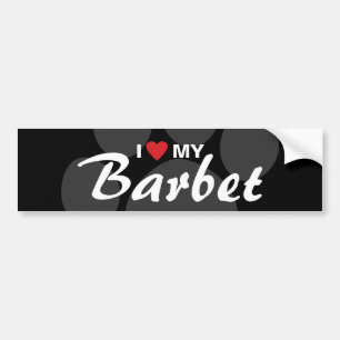 Adesivo Para Carro Eu amo (coração) meu Barbet