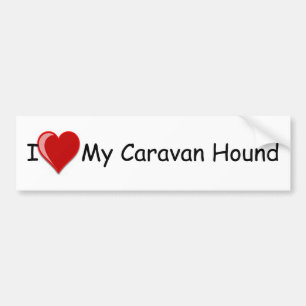 Adesivo Para Carro Eu amo (coração) meu cão de cão da caravana