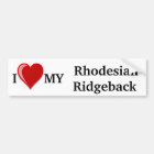 Adesivo Para Carro Eu amo (coração) meu cão de Rhodesian Ridgeback