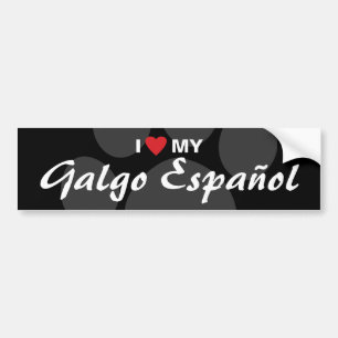 Adesivo Para Carro Eu amo (coração) meu Galgo Espanol