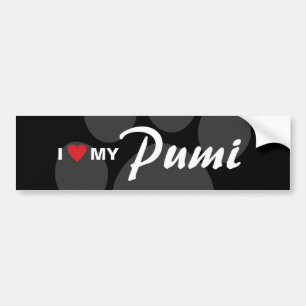 Adesivo Para Carro Eu amo (coração) meu Pumi