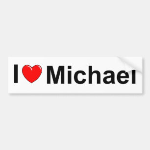 Adesivo Para Carro Eu amo (coração) Michael