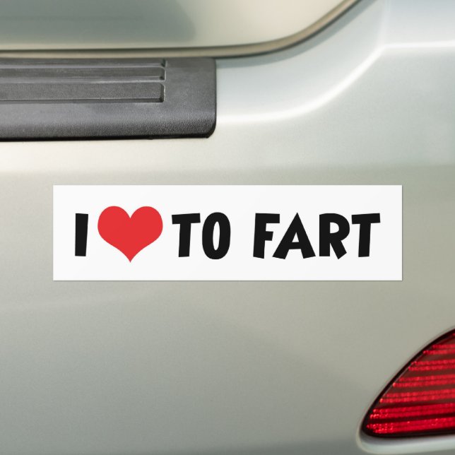 Adesivo Para Carro Eu Amo Coração Para Peidar (No carro)