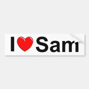 Adesivo Para Carro Eu amo (coração) Sam