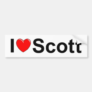 Adesivo Para Carro Eu amo (coração) Scott