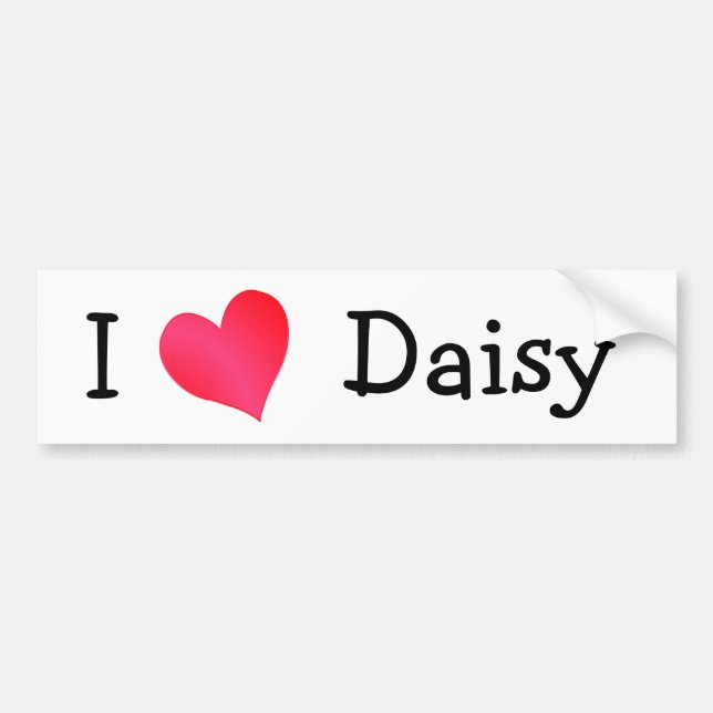 Adesivo Para Carro Eu Amo Daisy (Frente)