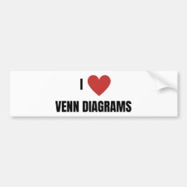 Adesivo Para Carro Eu Amo Diagramas de Venn