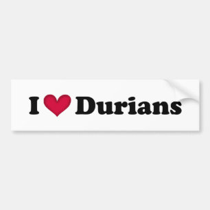 Adesivo Para Carro Eu amo durians