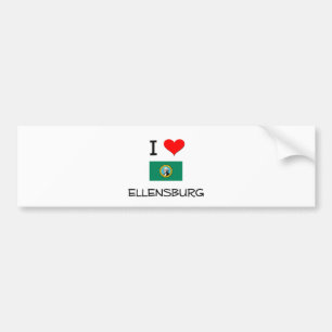 Adesivo Para Carro Eu amo Ellensburg Washington