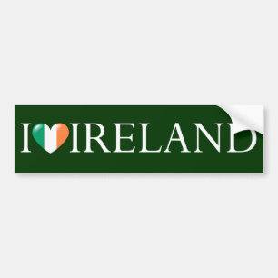 Adesivo Para Carro "Eu amo etiqueta de Ireland"
