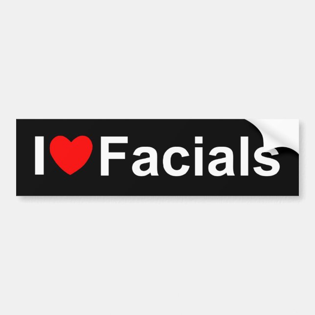 Adesivo Para Carro Eu amo Facials (do coração) (Frente)