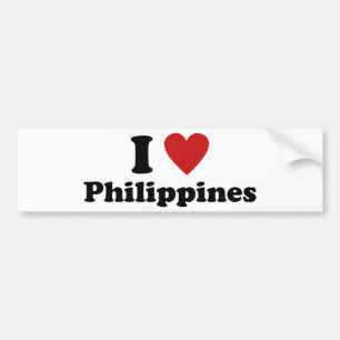 Adesivo Para Carro Eu amo Filipinas