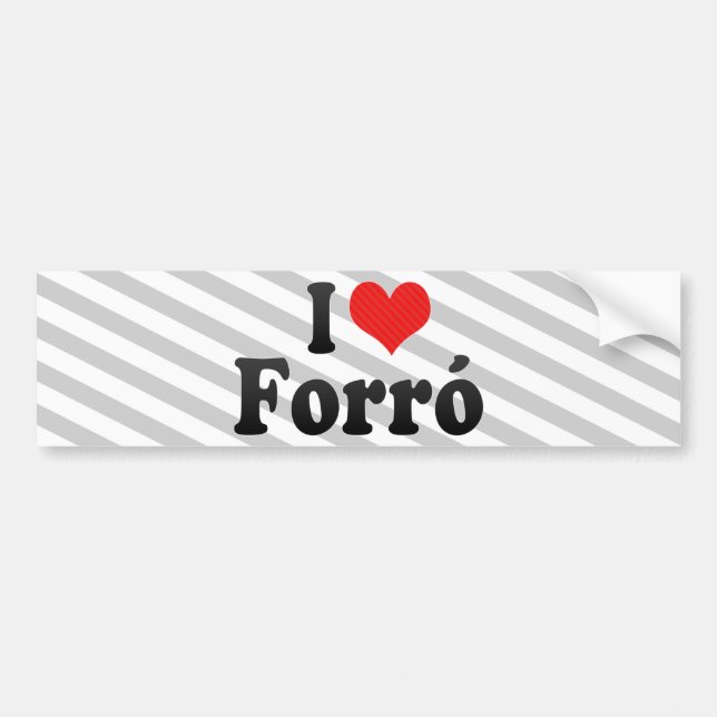 Adesivo Para Carro Eu amo Forró (Frente)