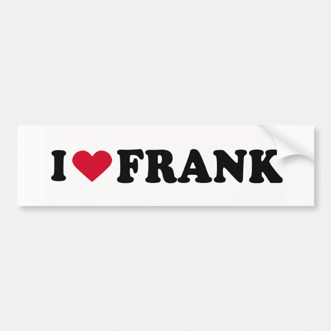 ADESIVO PARA CARRO EU AMO FRANK (Frente)