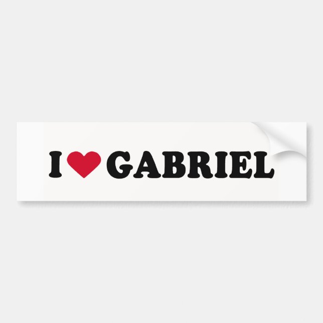 ADESIVO PARA CARRO EU AMO GABRIEL (Frente)
