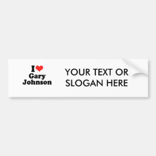 Adesivo Para Carro Eu amo Gary Johnson