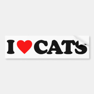 ADESIVO PARA CARRO EU AMO GATOS