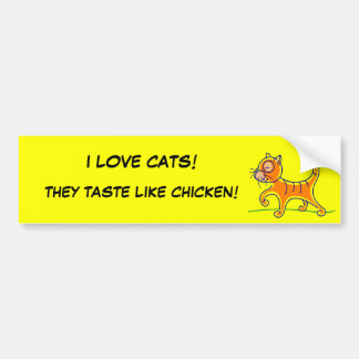 ADESIVO PARA CARRO EU AMO GATOS! , PROVAM COMO A GALINHA!