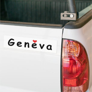 Adesivo Para Carro Eu amo Genebra