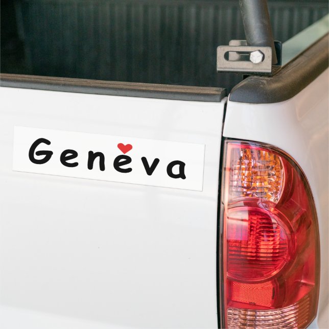 Adesivo Para Carro Eu amo Genebra (No caminhão)